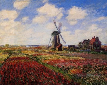 Champ de tulipes en Hollande Claude Monet Peinture à l'huile